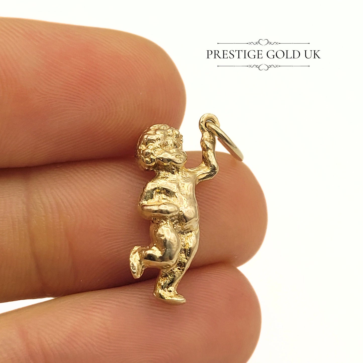 Vintage 9ct Gold Cherub Charm - 1960's