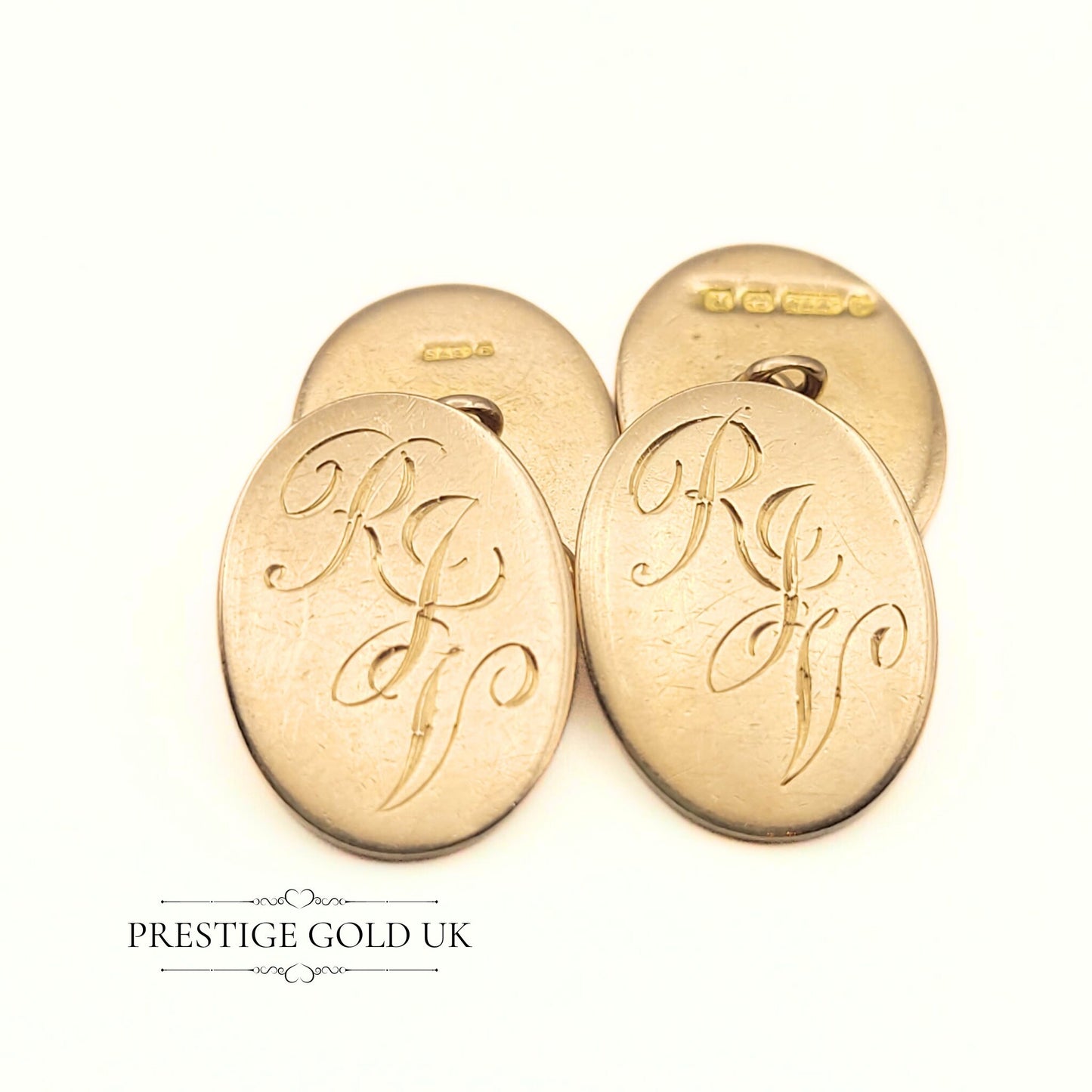 1930's 9ct Solid Rose Gold Cufflinks