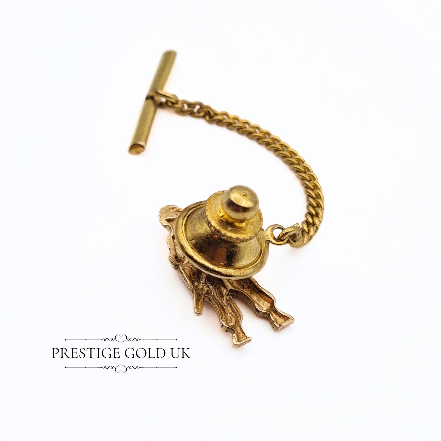 Vintage 9ct Gold Soldier Tie Tack Lapel Pin