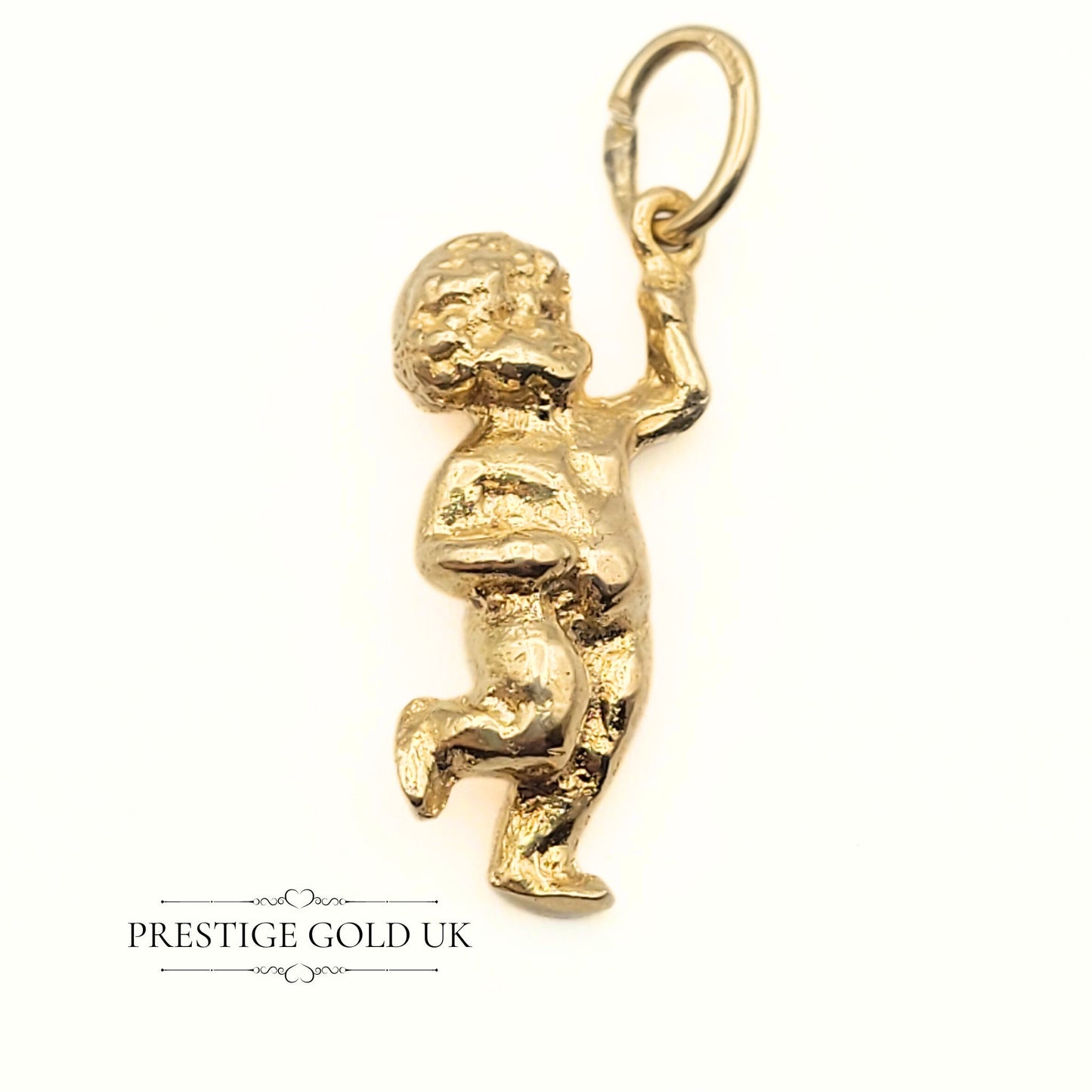 Vintage 9ct Gold Cherub Charm - 1960's