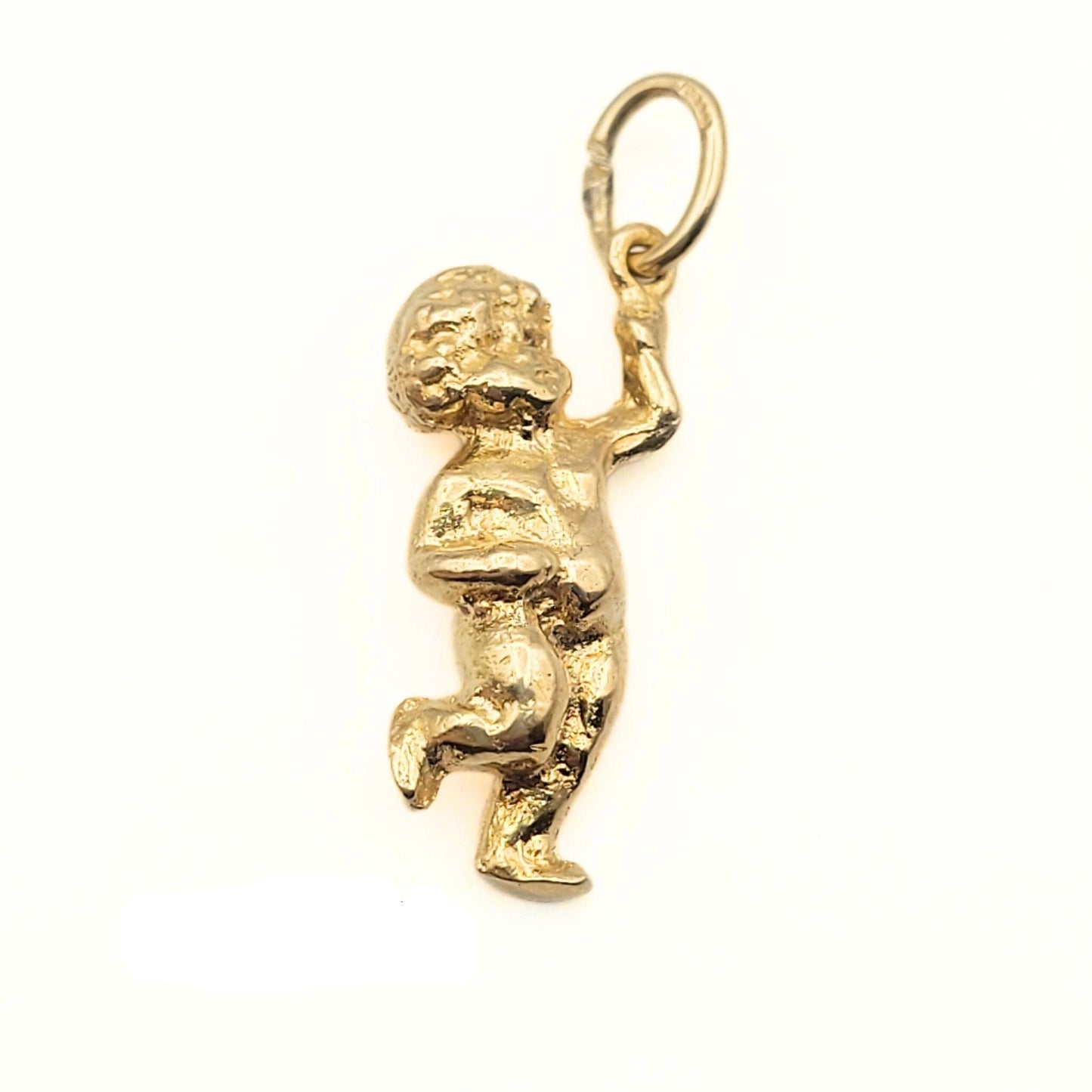 Vintage 9ct Gold Cherub Charm - 1960's