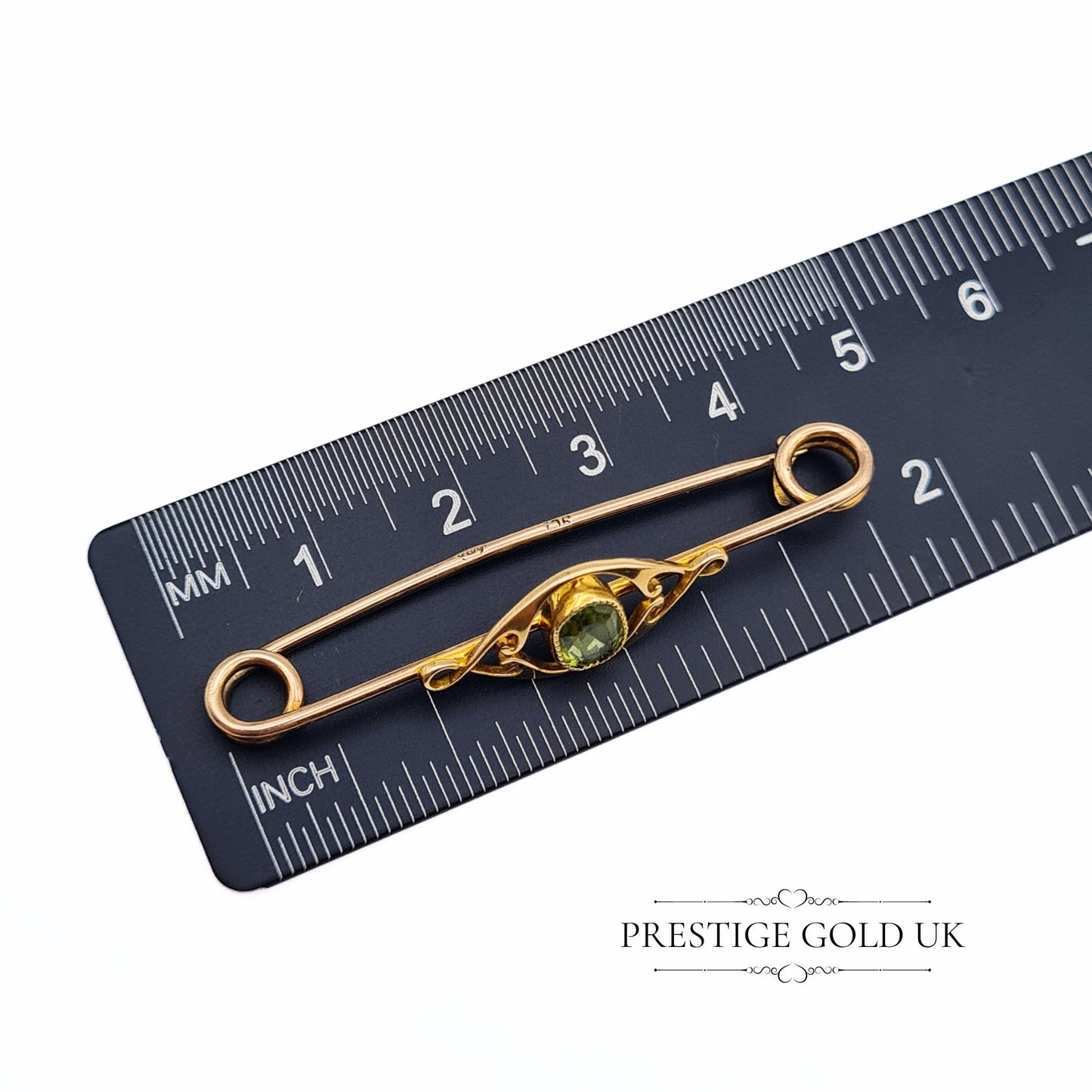 Edwardian 15ct & 9ct Gold Peridot Brooch