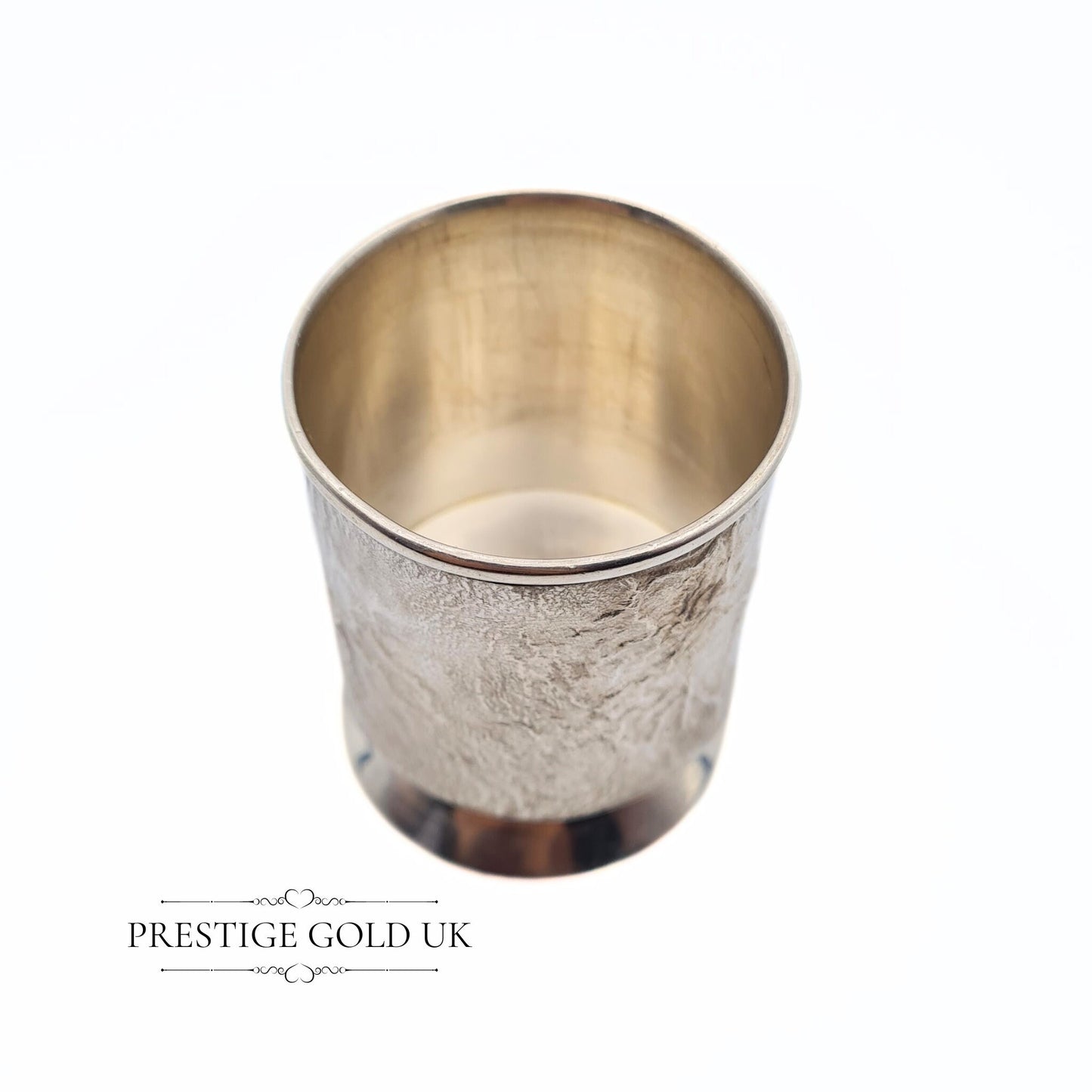 Vintage British Silver Textured Goblet