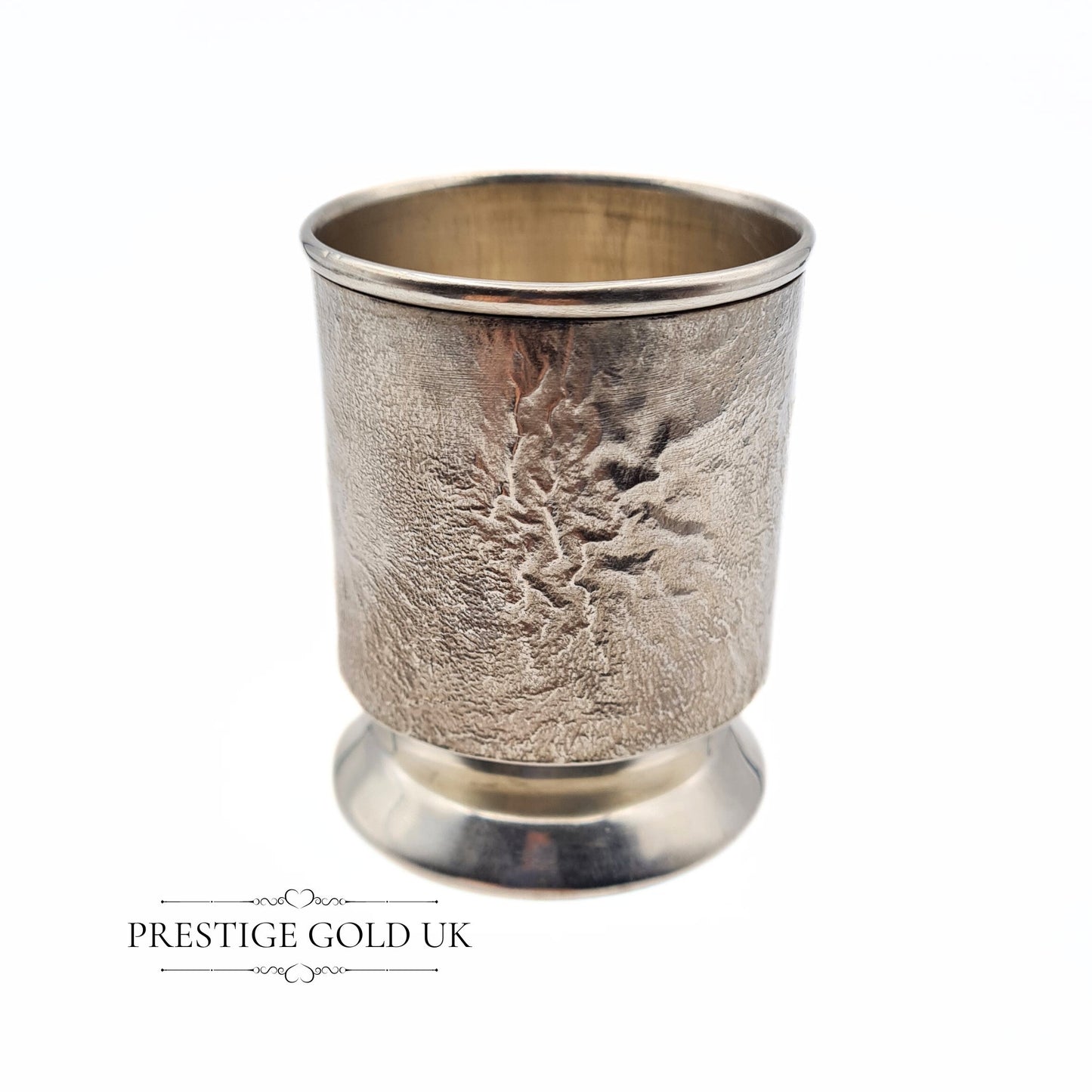 Vintage British Silver Textured Goblet