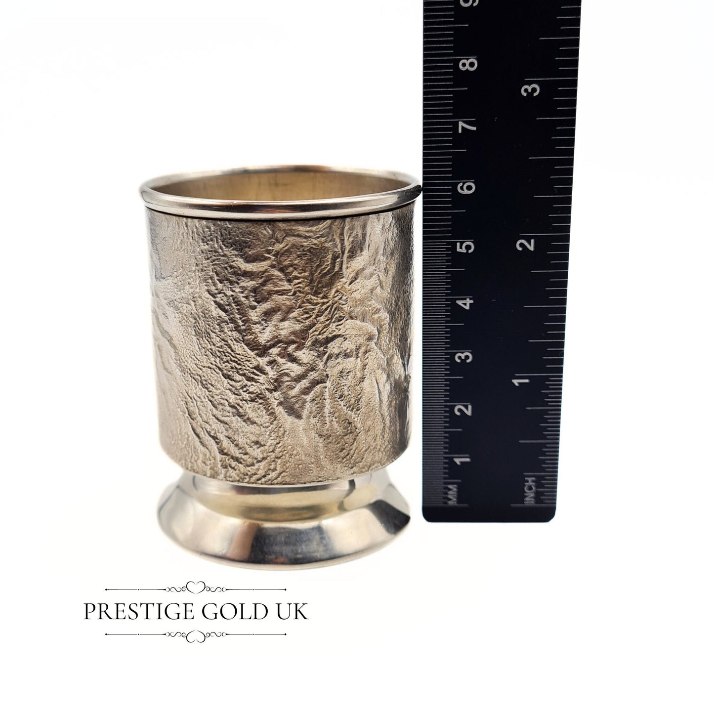 Vintage British Silver Textured Goblet