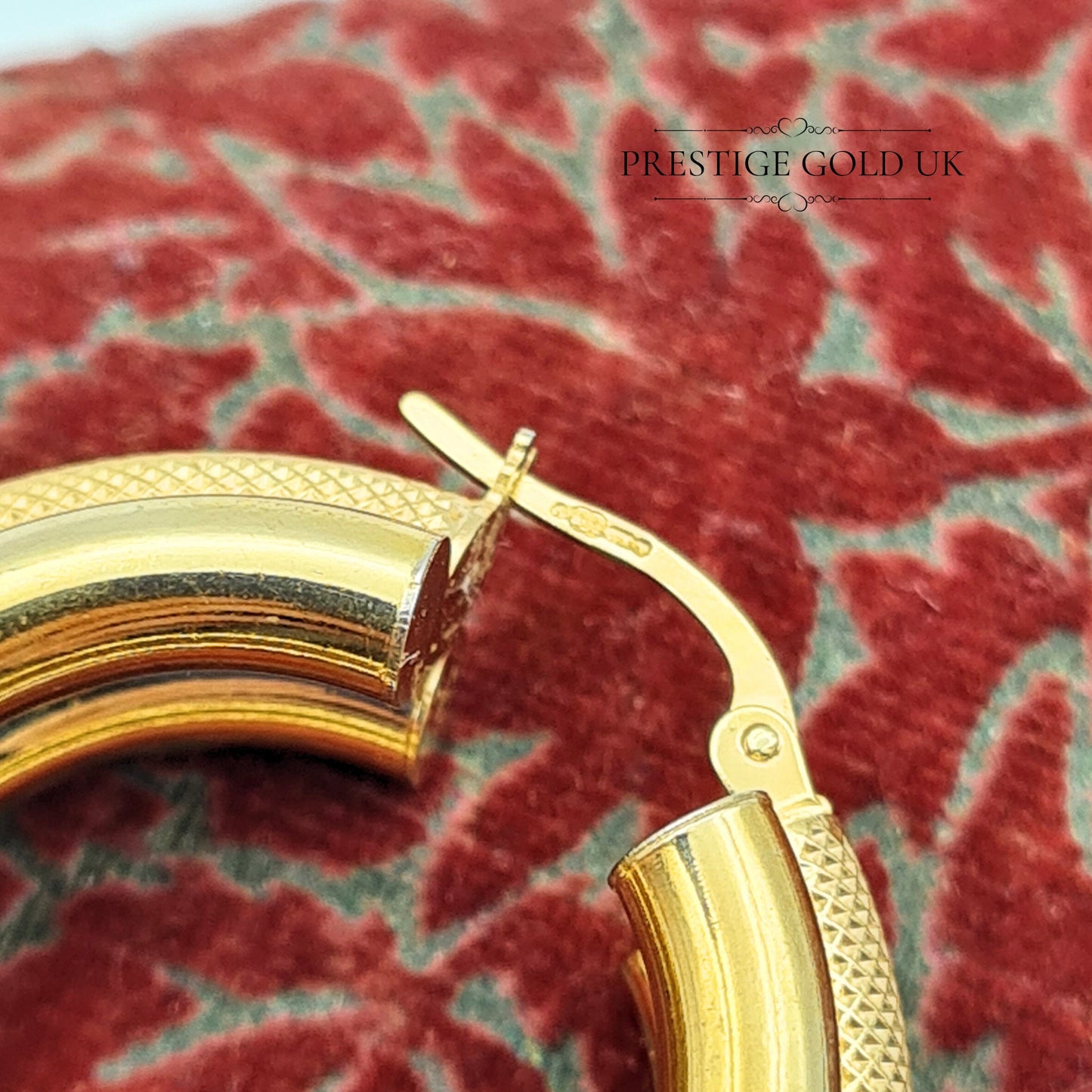 Vintage Large 9ct Gold Hoop Earrings